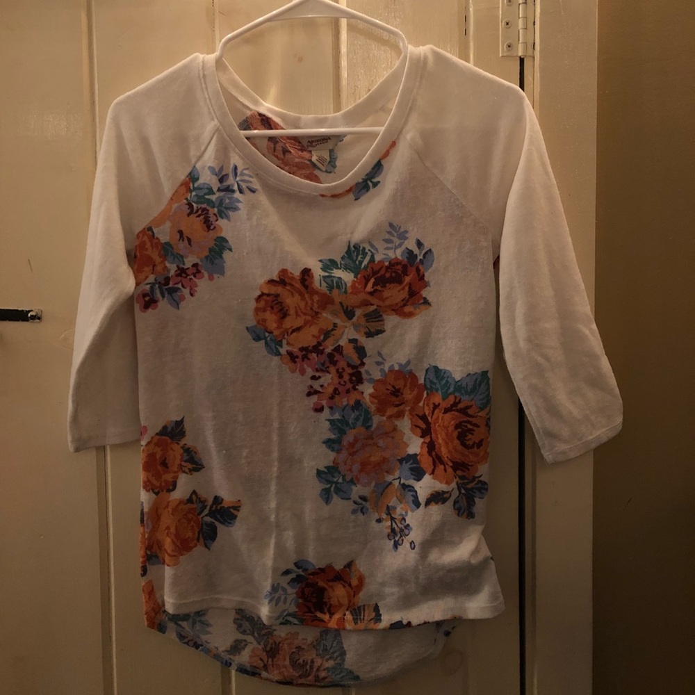 floral mid sleeve shirt